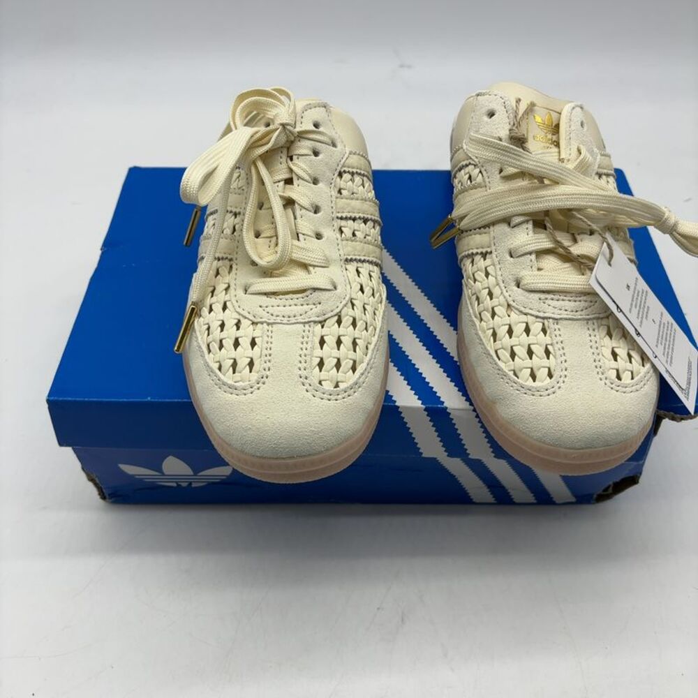 adidas Samba Woven Sneakers in Cream